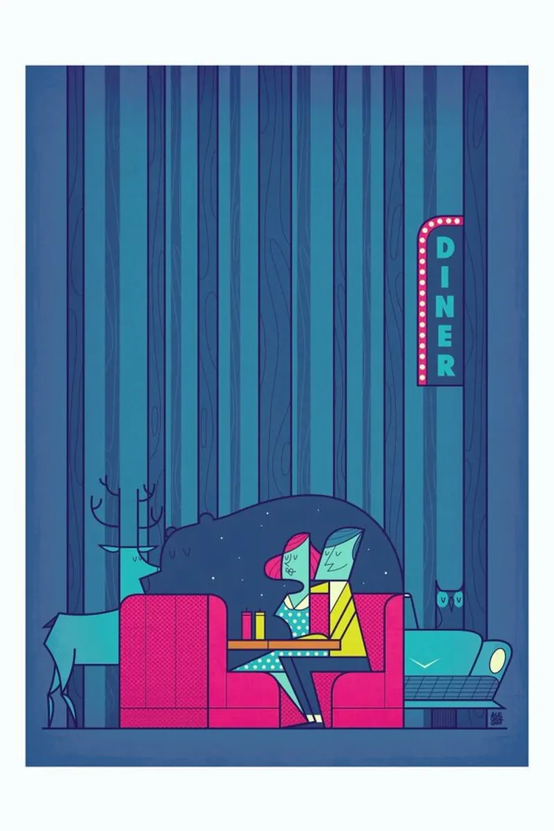 DINER pellicola backlit da Ale Giorgini