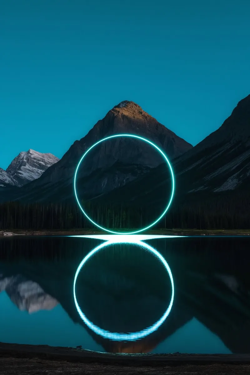 Lake reflection circles pellicola backlit da LeDieg