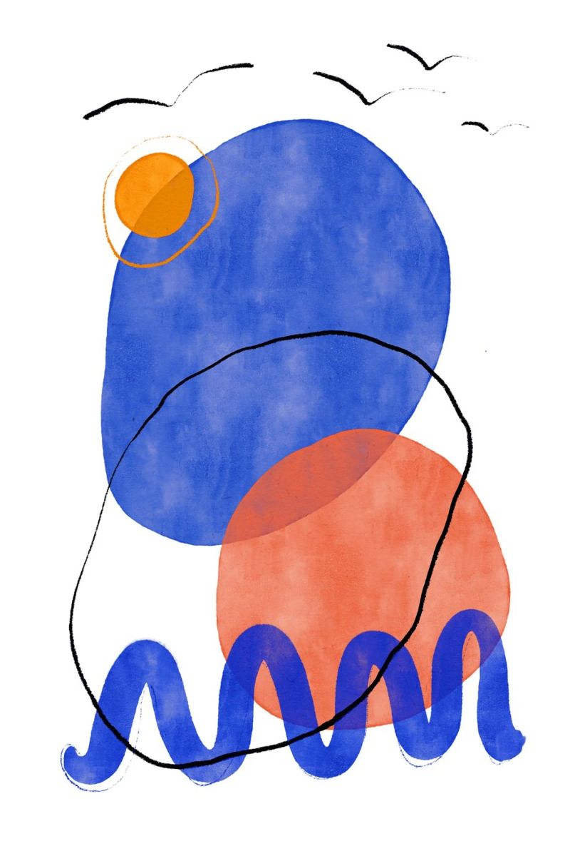 Playing Shapes No 6 Leinwand von treechild