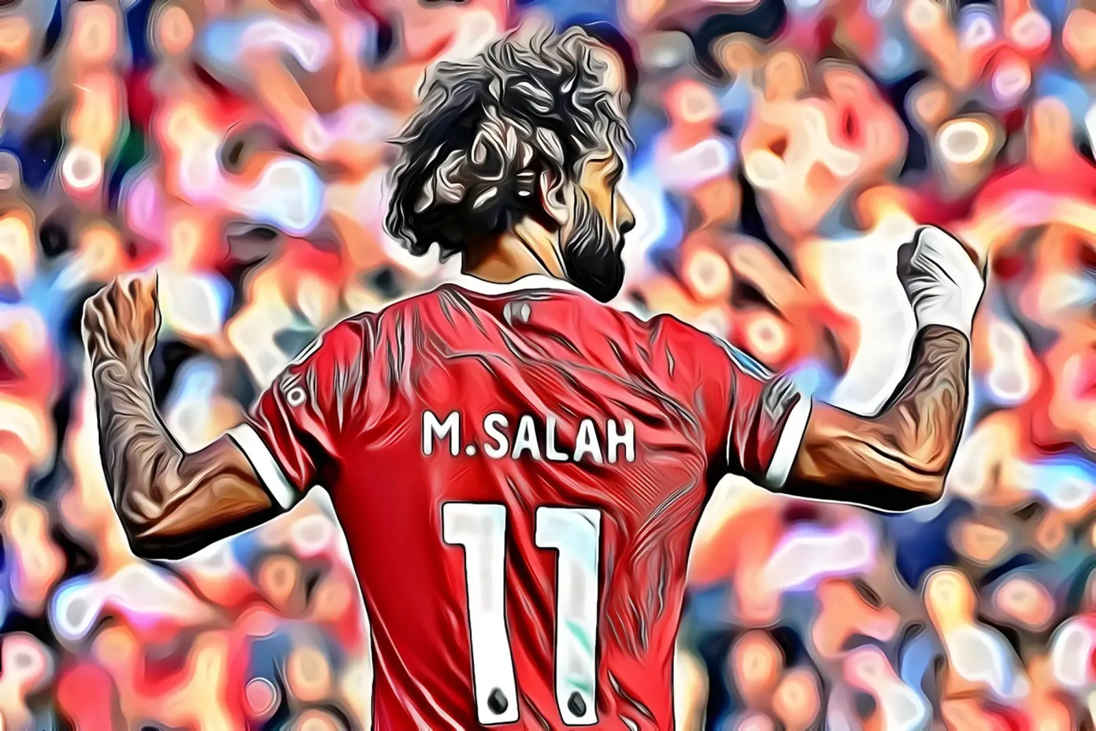 M Salah festeggia un gol poster con telaio in legno da dark eagle