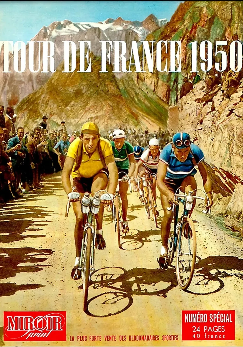 ciclisti che corrono su strade di montagna poster da addelia shope