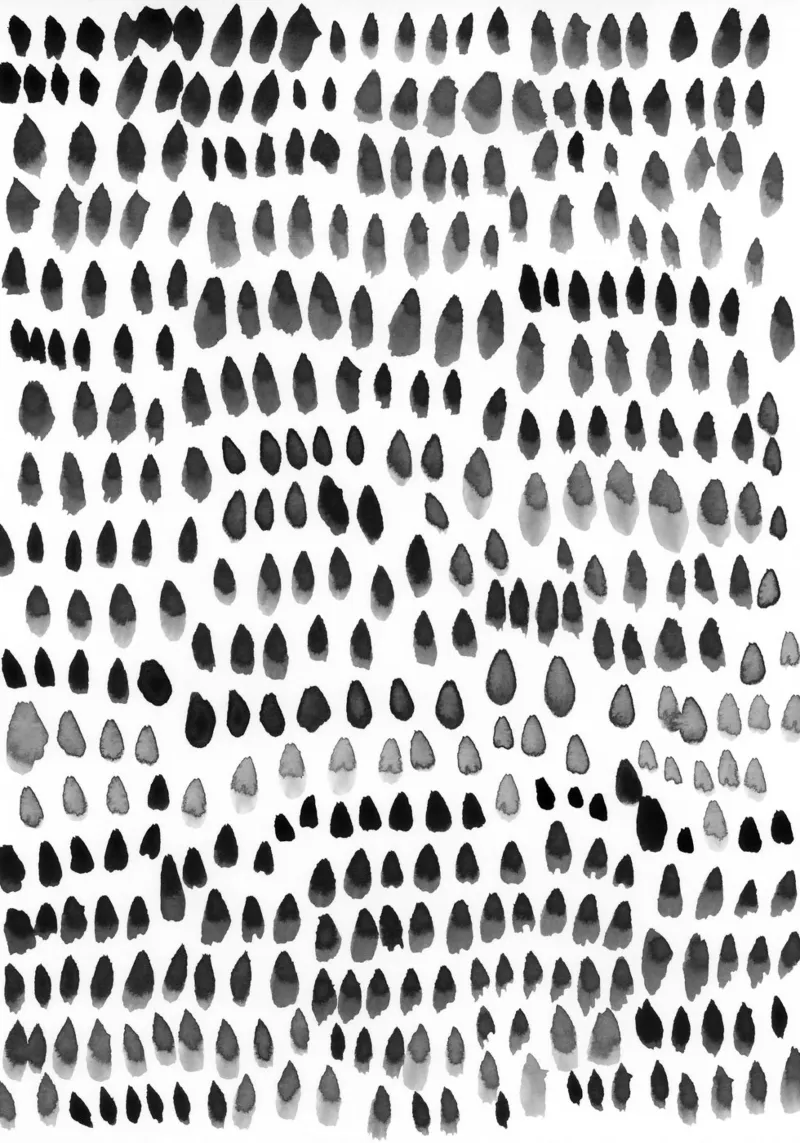 painted dots black pannello forex da IRIS LEHNHARDT FINE ART