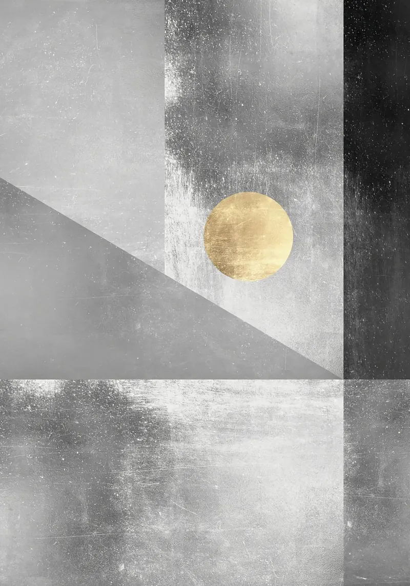forme geometriche cerchi rettangoli triangoli poster con telaio in legno da Patrick M Gerber