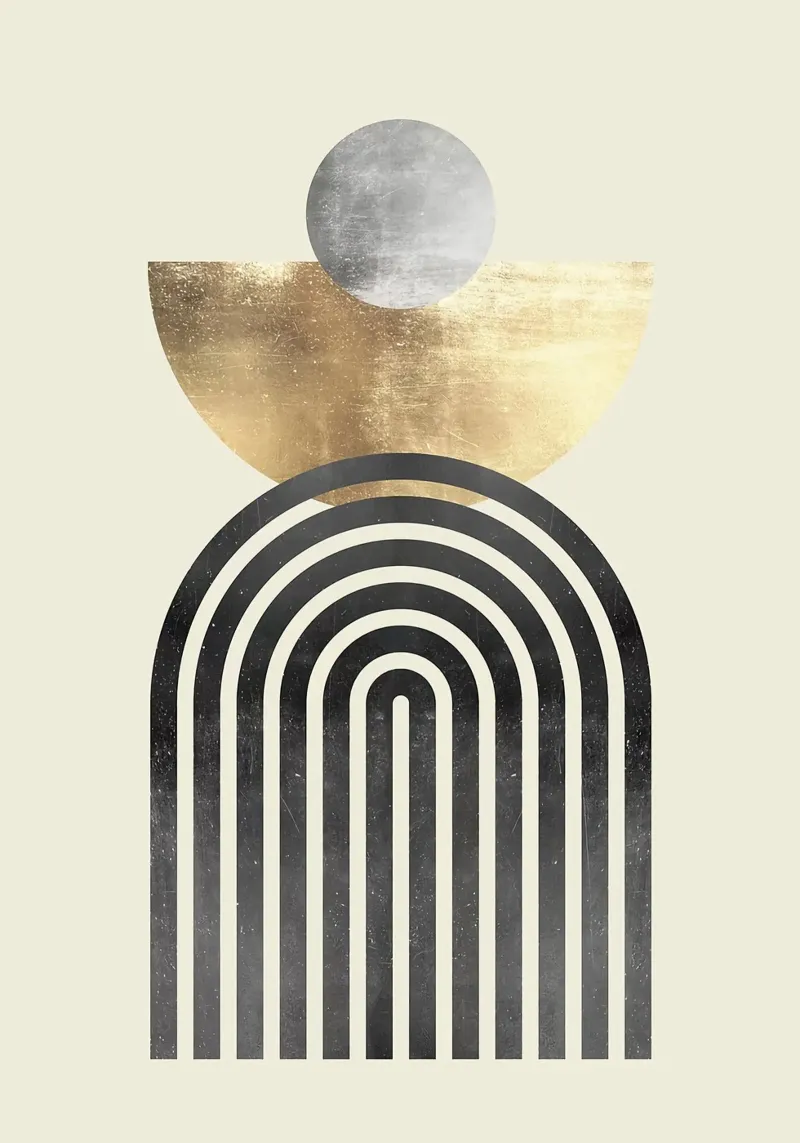 círculo semicírculo arco curva poster con marco de madera de Patrick M Gerber