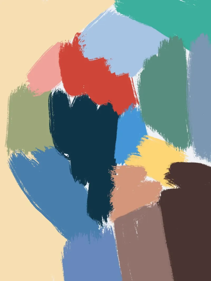 Forma del colore poster con telaio in legno da Little Dean