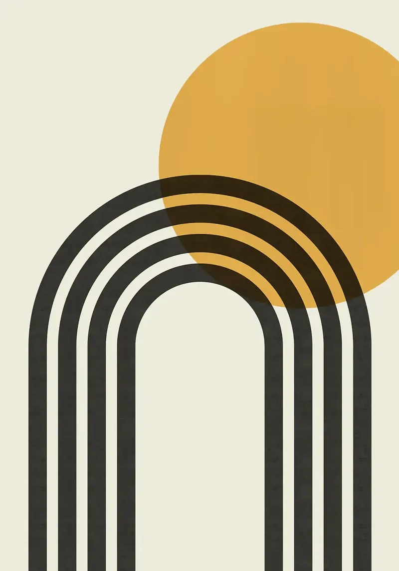 arco arcobaleno sole geometria poster da Patrick M Gerber
