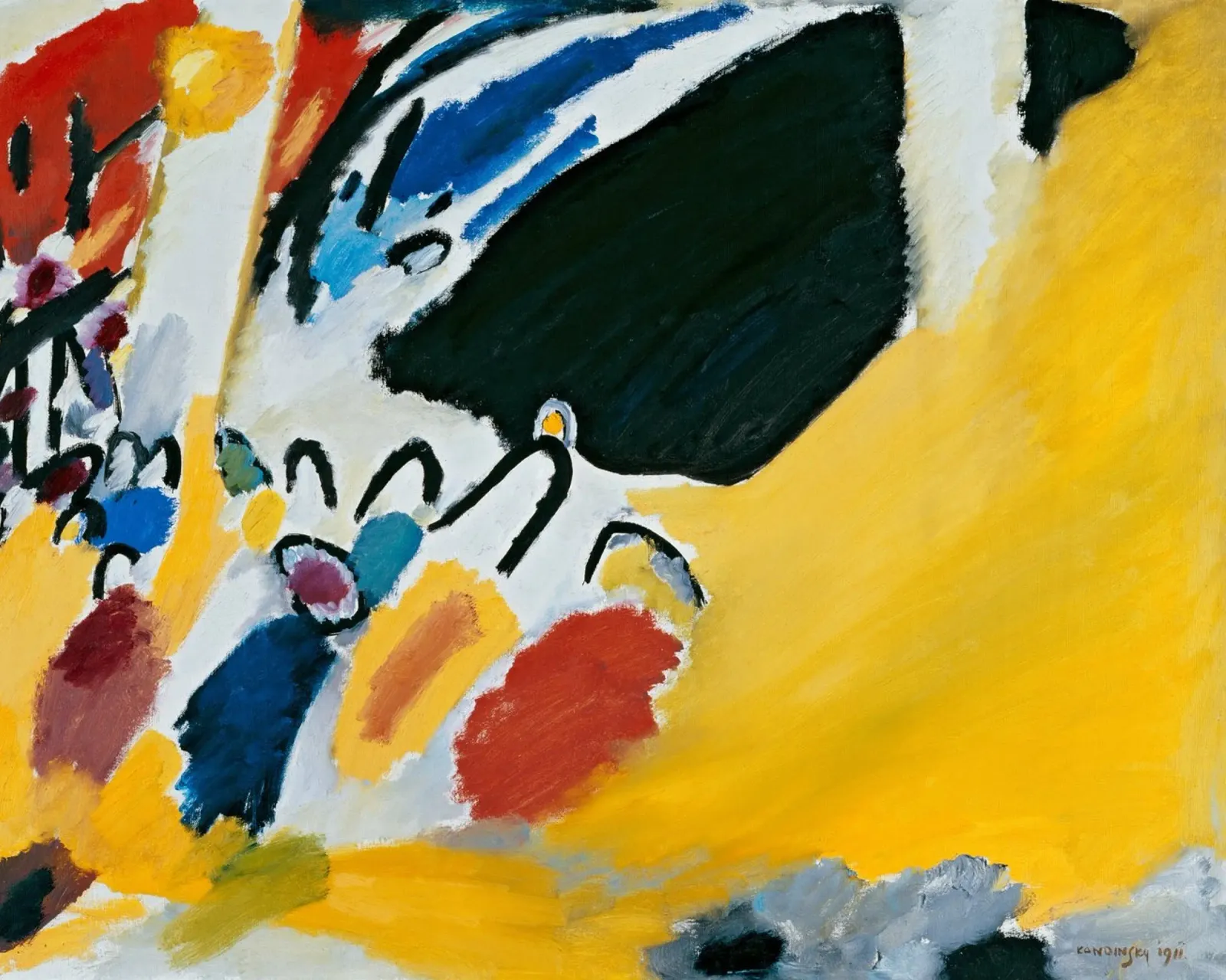 Wassily Kandinsky - Konzert - Abstrakte Kunst Poster mit Aluminium Rahmen von Aesthetic Muse