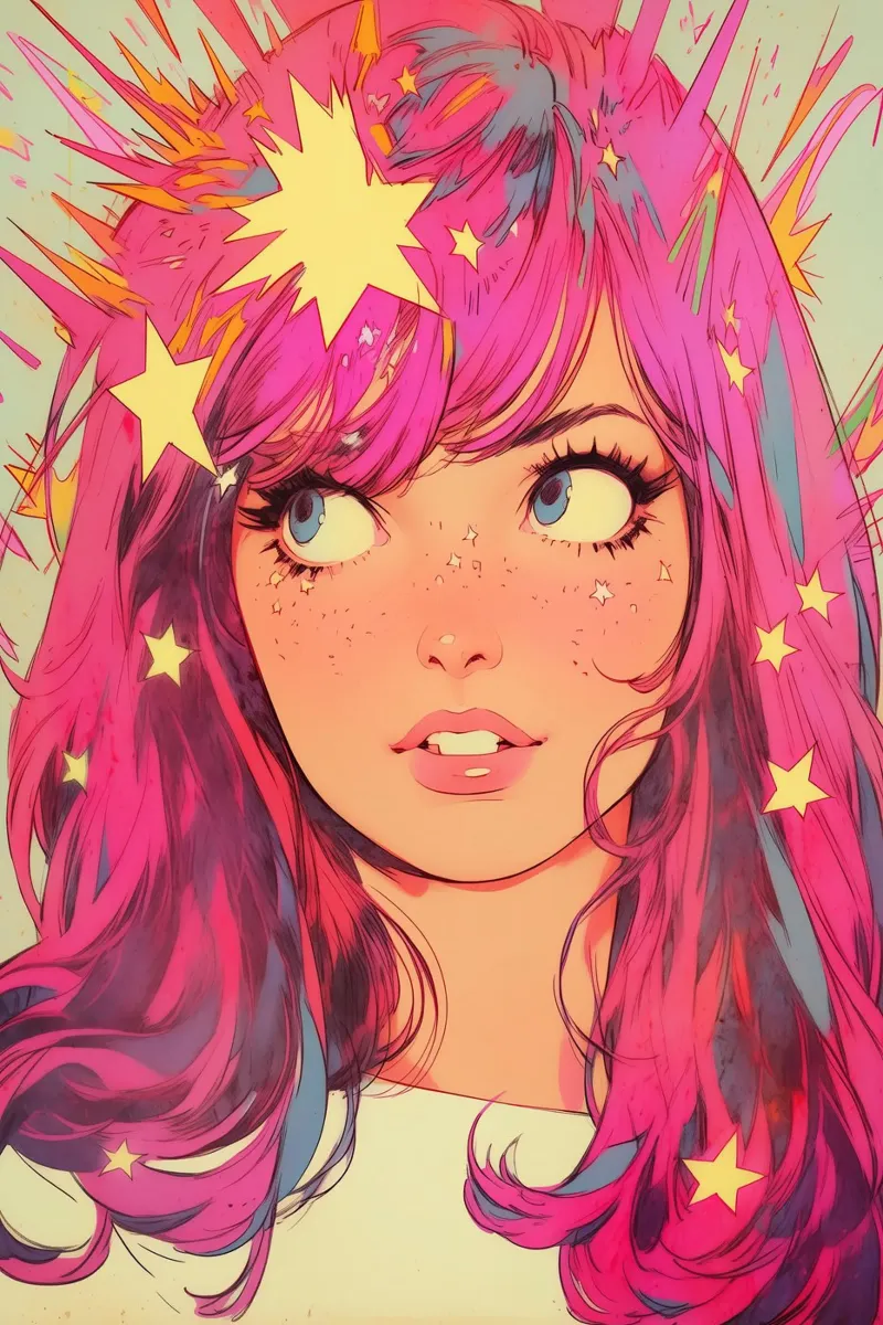 Pixie Pop Collection No 02 poster con telaio in legno da treechild