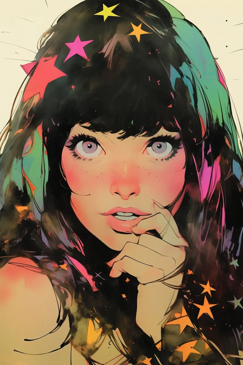 Pixie Pop Collection No 04 poster con telaio in legno da treechild