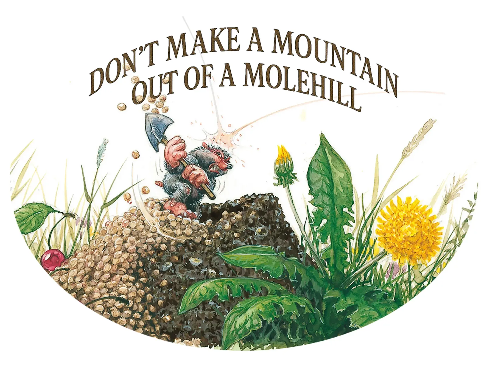 DON´T MAKE A MOUNTAIN OUT OF A MOLEHILL poster by Vintage Van Gogh