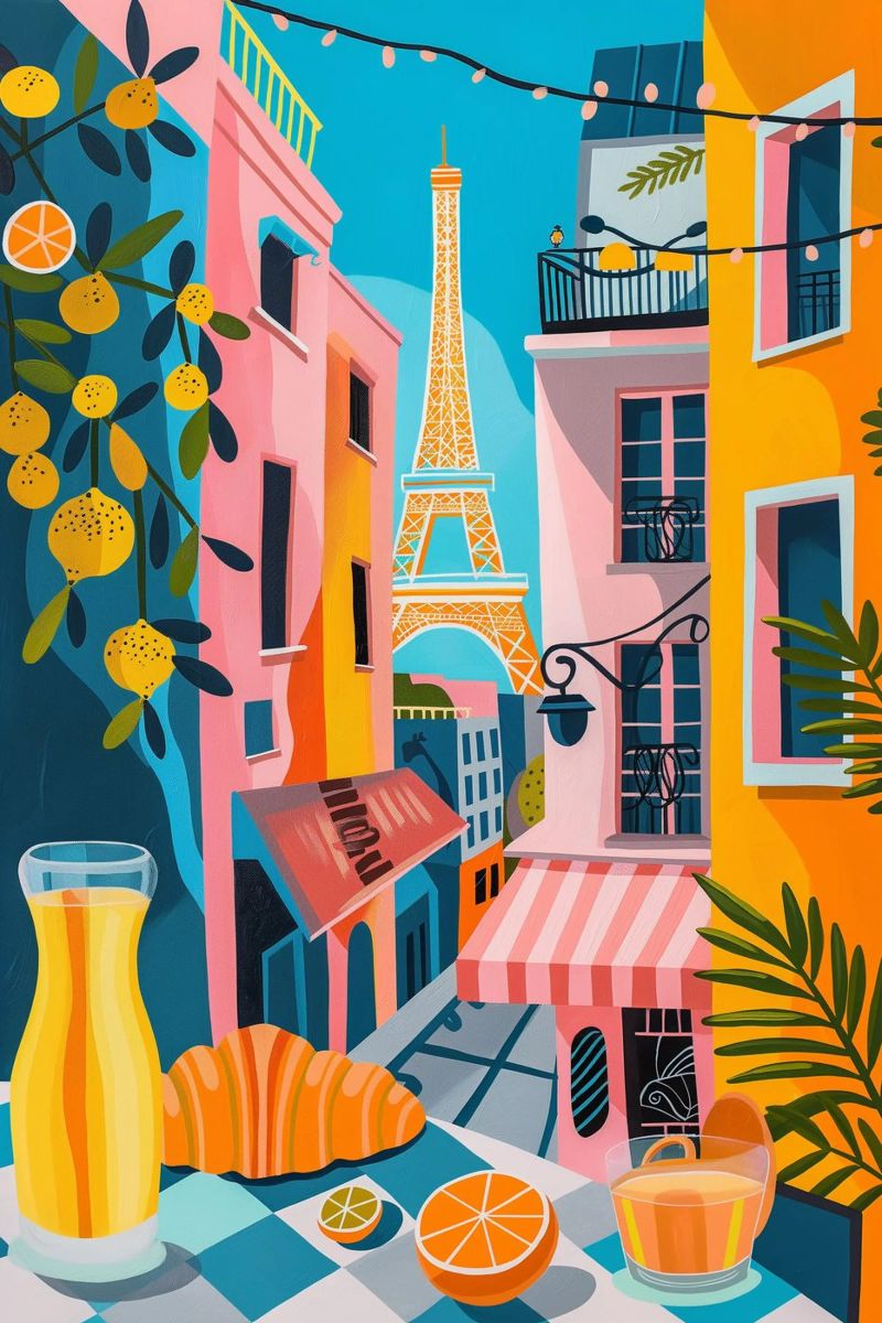 Breakfast in Paris Poster von LeDieg