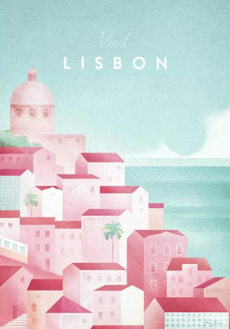 lisbona elementi architettonici cupola poster con telaio in plastica da unyil shope