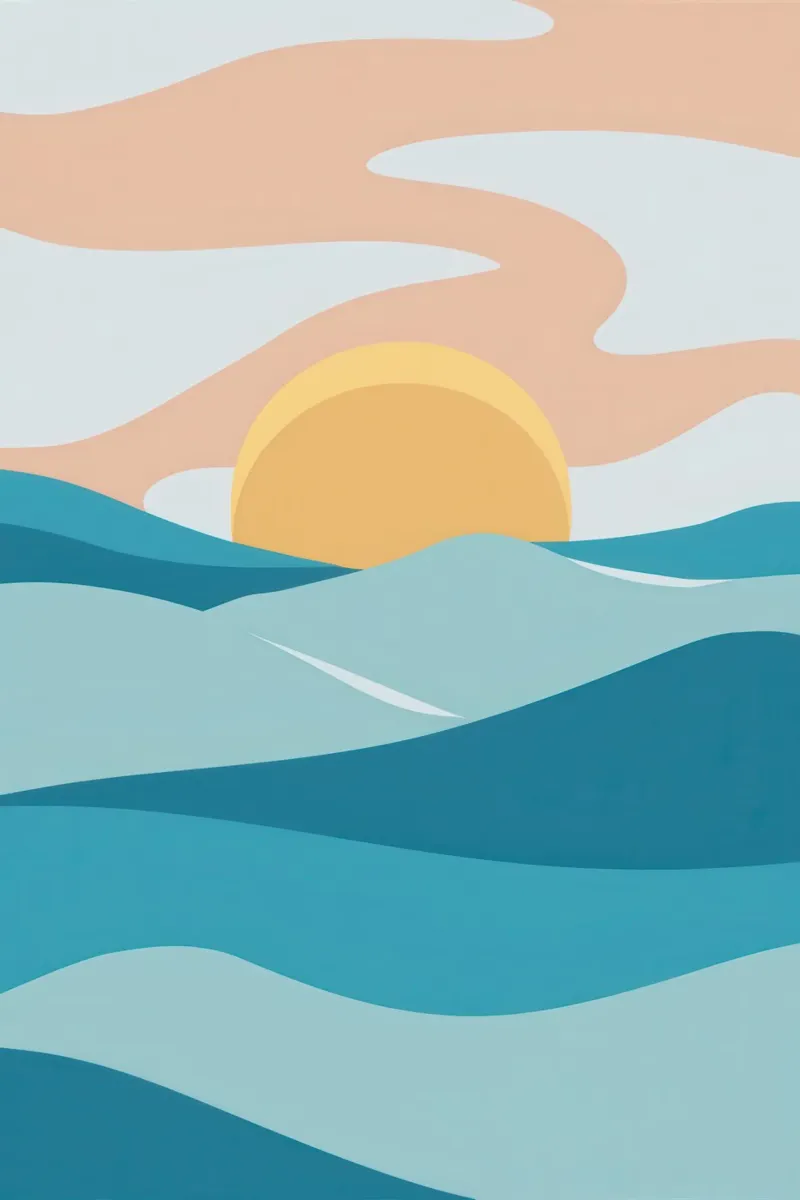 Alba serena in montagna poster con telaio in plastica da Astra Mist