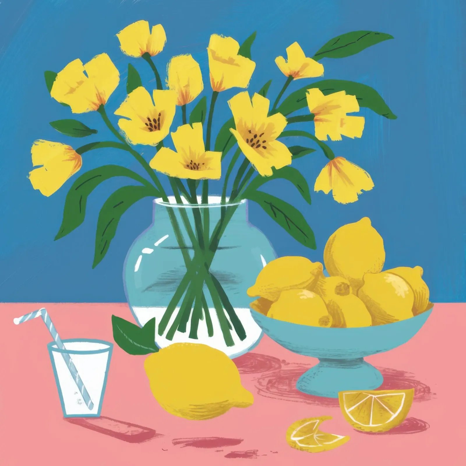 Ciotola di limone illuminata dal sole poster da Bruce Juice