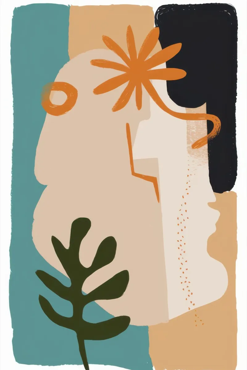 Forme di terra che sussurrano poster con telaio in legno da Bara Suara