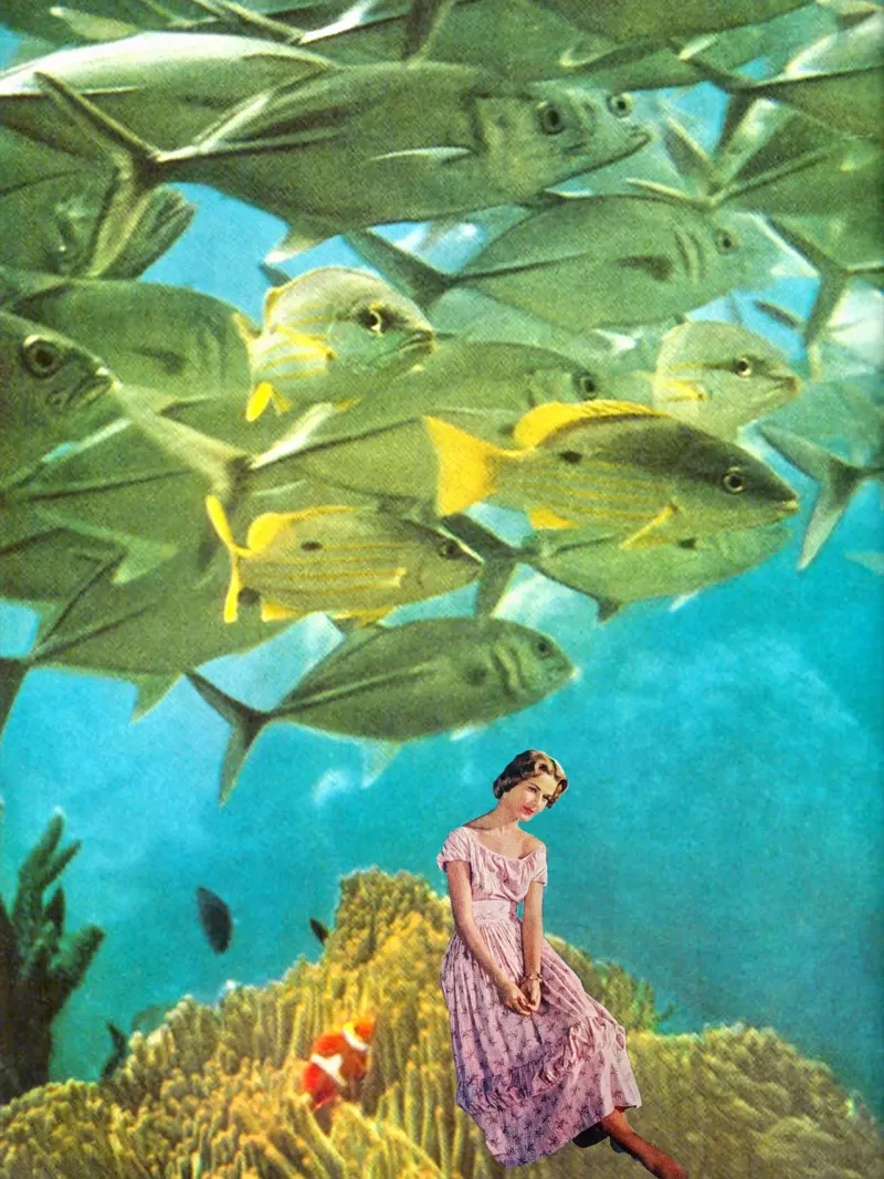 It's lonely down here (Under the Sea) poster con telaio in legno da MsGonzalez