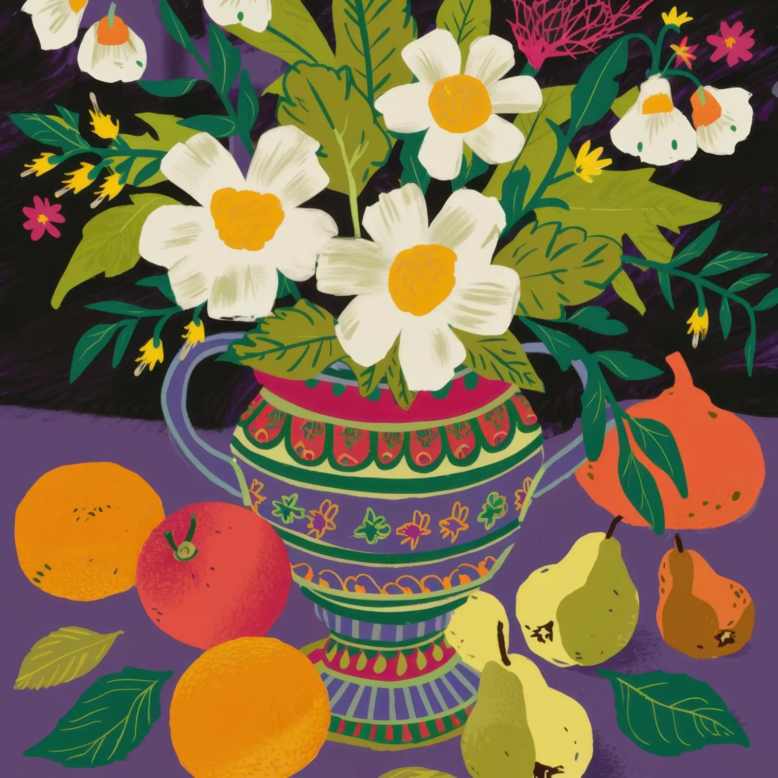 Bouquet di frutta generoso poster con telaio in alluminio da Astra Mist