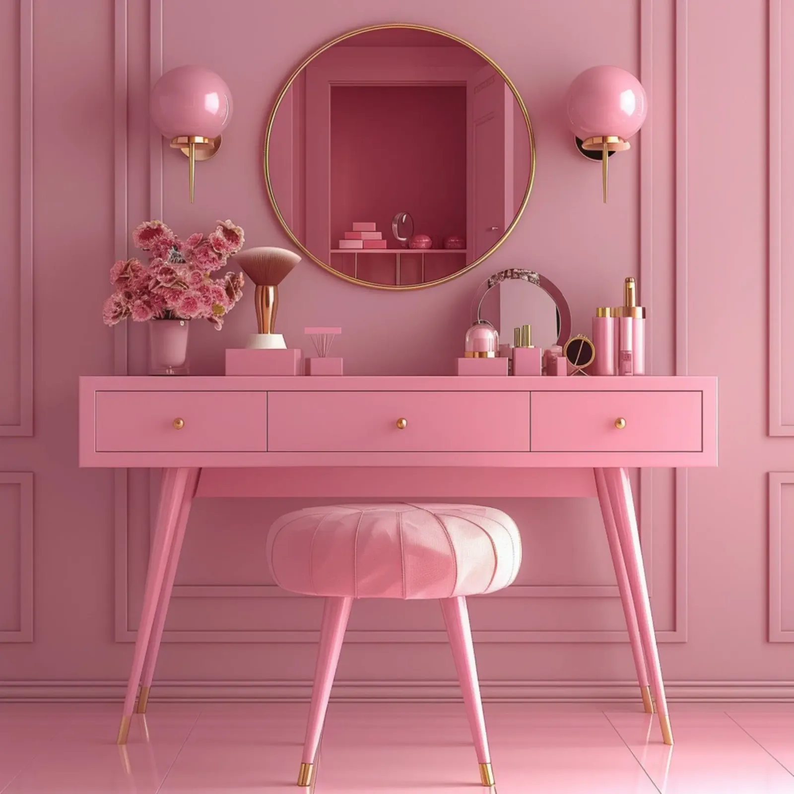 Blush & Bubbles canvas with Floater frame by StillVibe Home