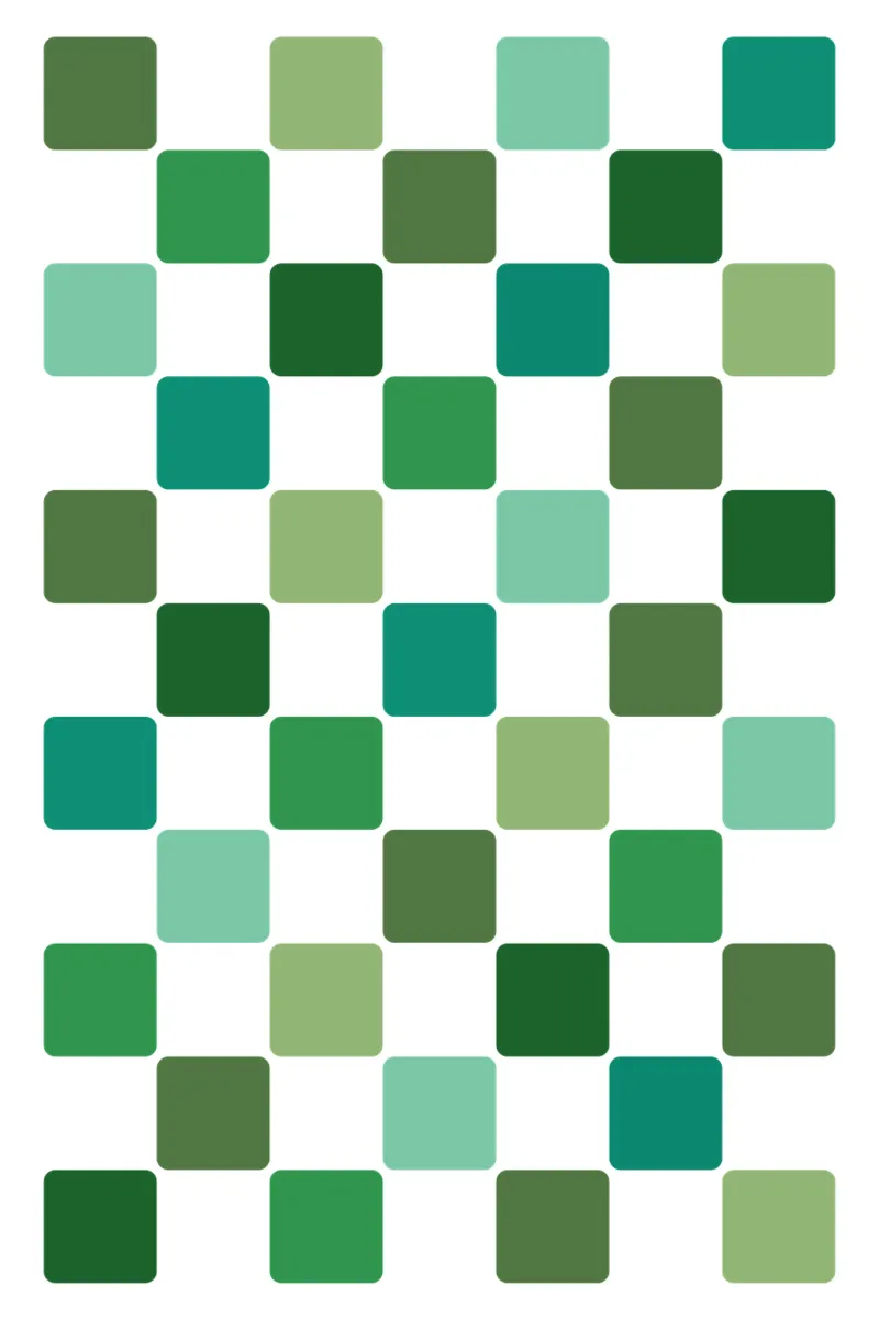 Verde a scacchi poster con telaio in legno da Mariel Toigo