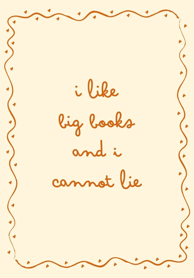 "I Like Big Books and I Cannot Lie" - Funny Book Lover Poste canvas with Floater frame by vintagepod