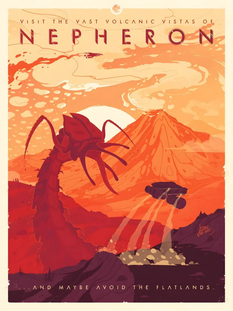 Visit Nepheron poster con telaio in plastica da Robert Hoff