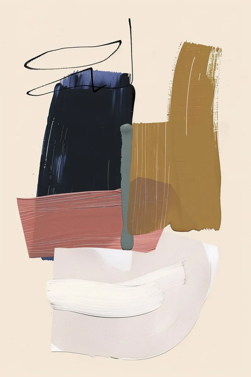 Strokes 1 poster with aluminum frame by LeDieg
