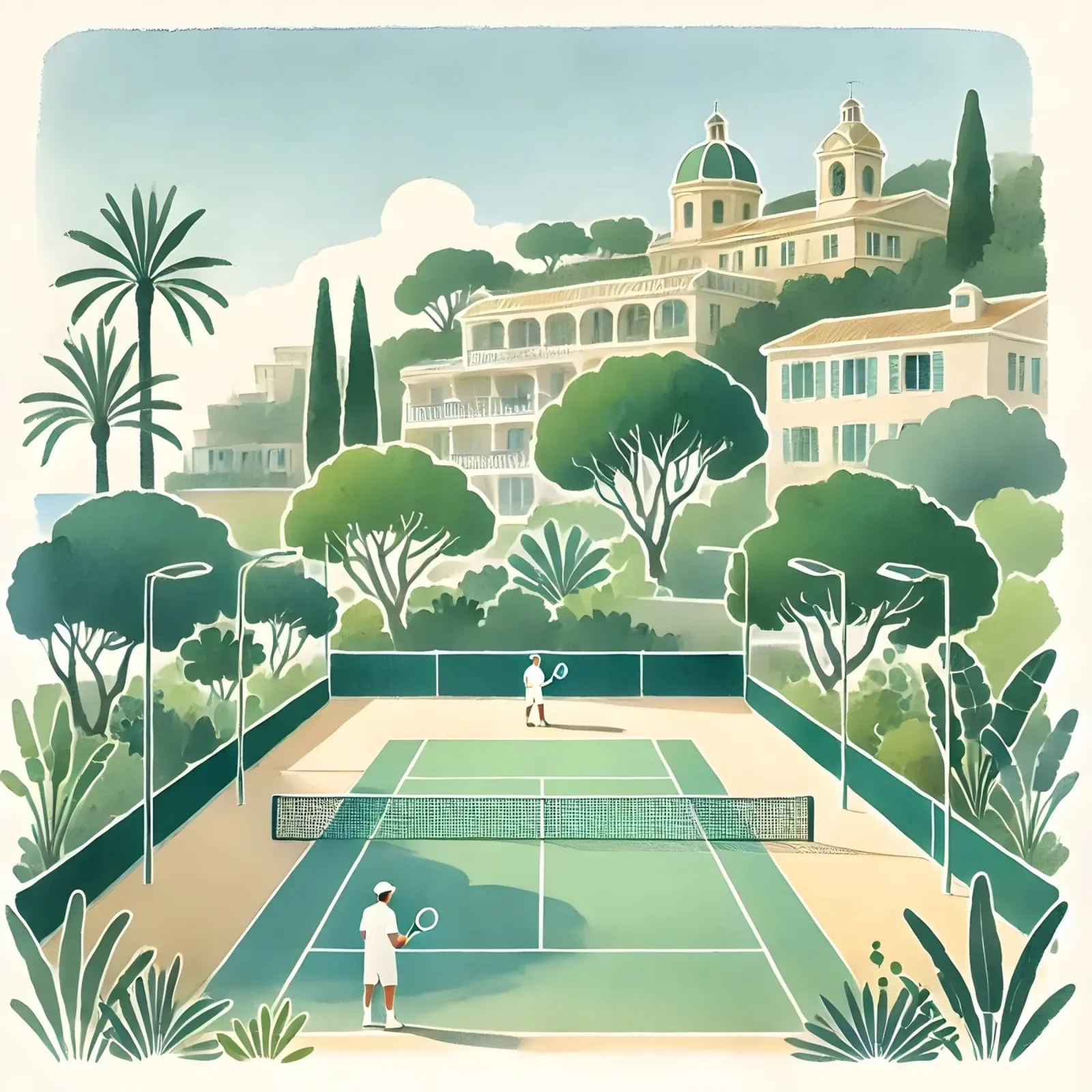 Tennis a Monte Carlo poster con telaio in plastica da Travel with Chris