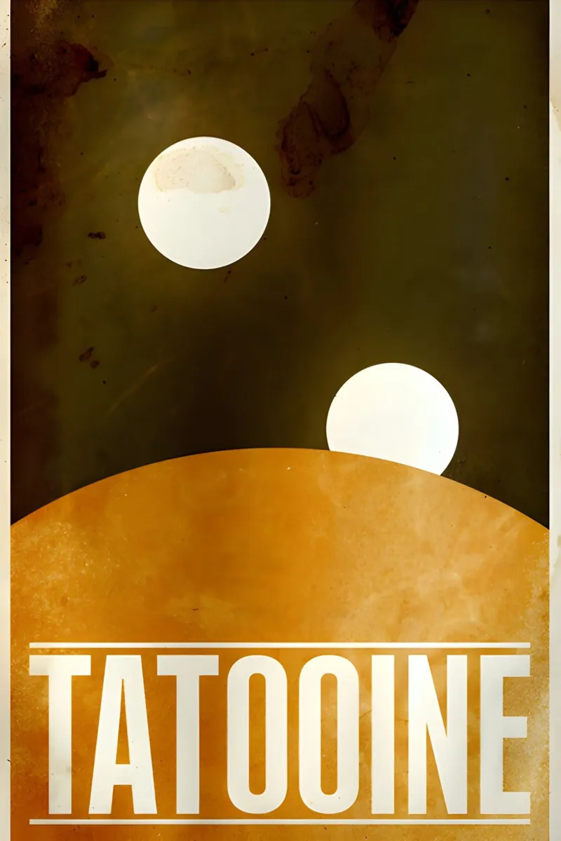 Twins Sun poster con telaio in legno da Robert Hoff