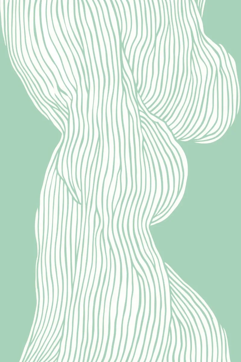 Fibers Mint poster by treechild
