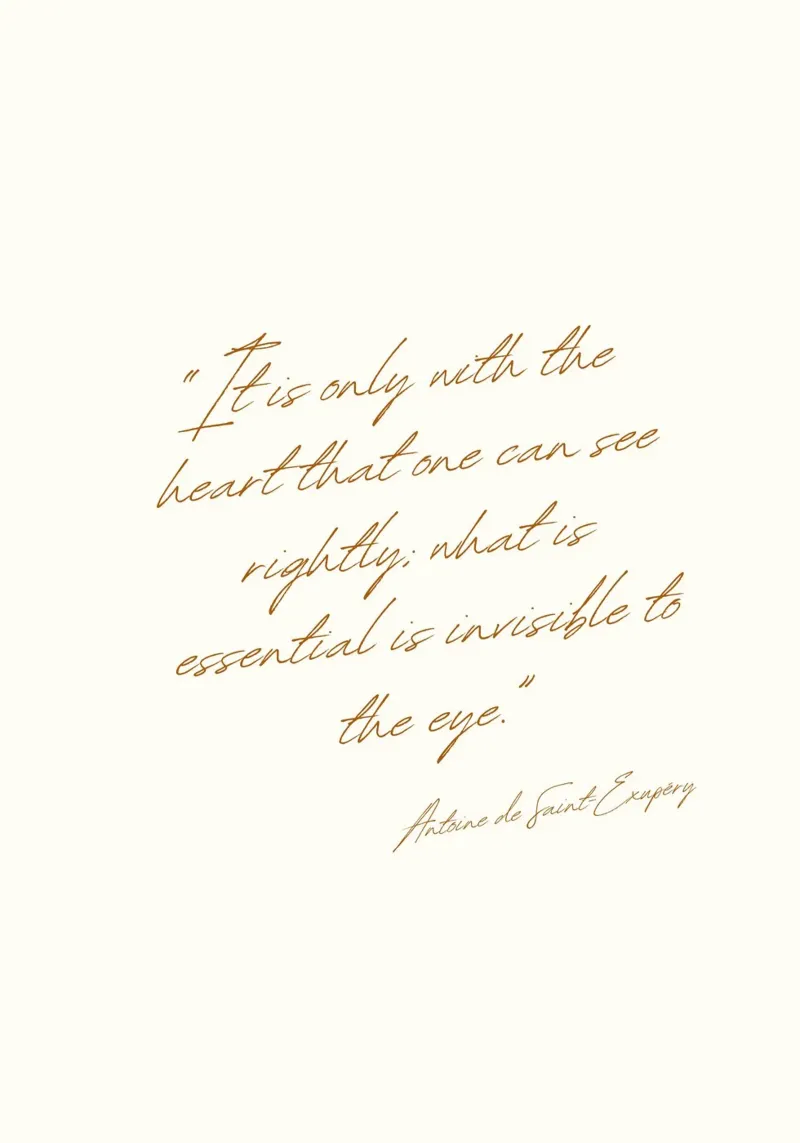 The Little Prince Quote - "Invisible to the Eye" Art Print canvas with Floater frame by vintagepod