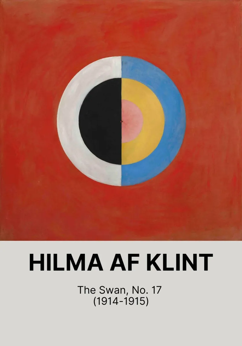 Hilma AF Klint - Poster del cigno n. 17 poster con telaio in alluminio da the red studio