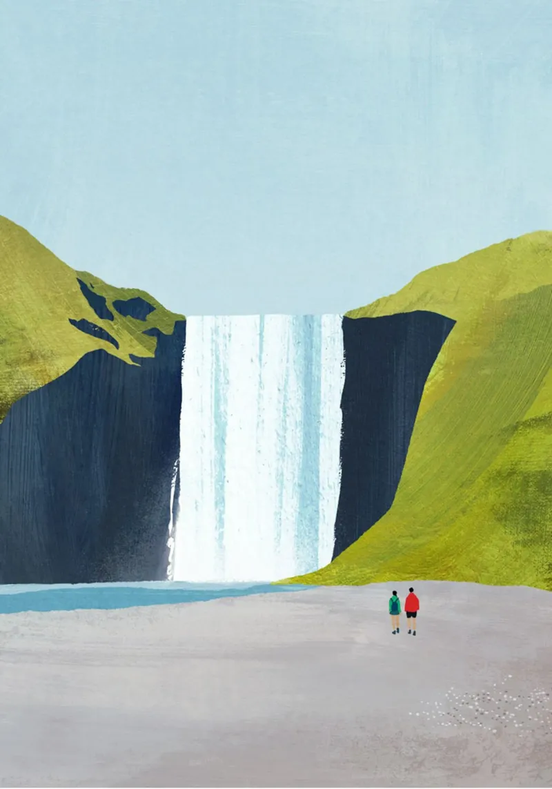 avventura sul sentiero delle cascate poster con telaio in plastica da unyil shope