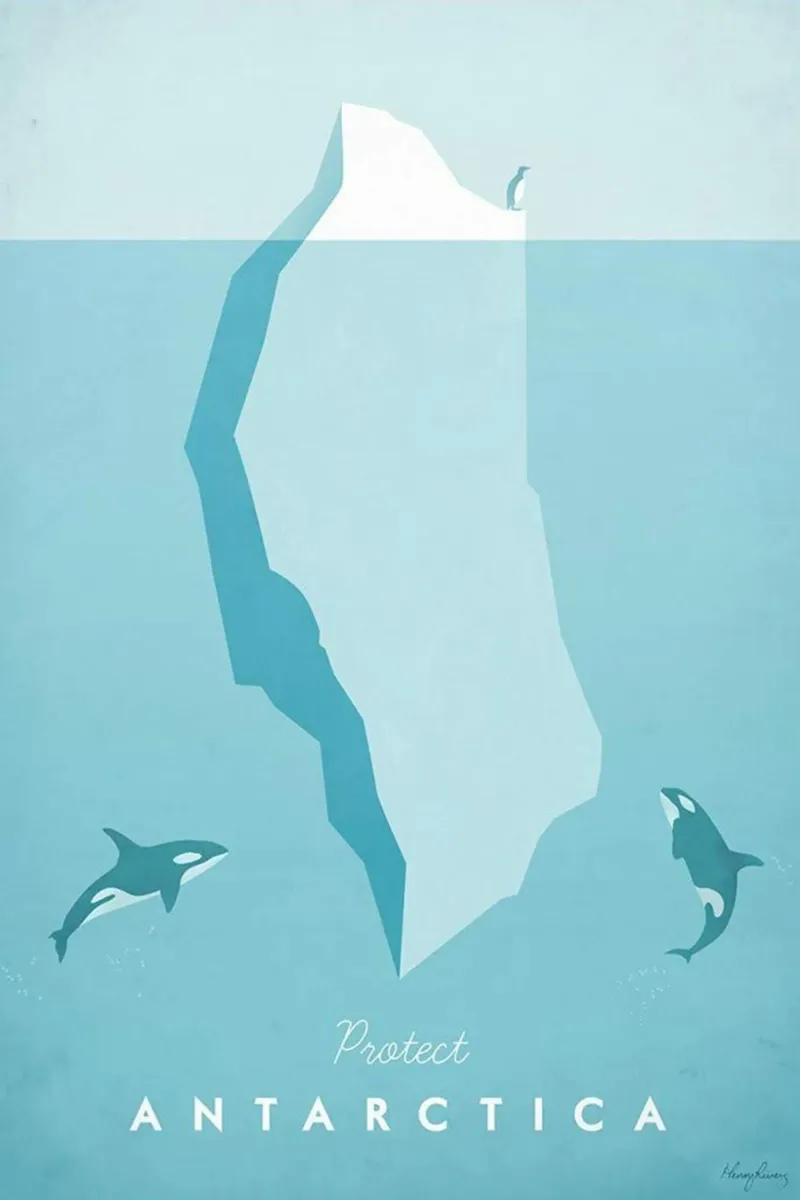 iceberg oceano clima antartide poster con telaio in alluminio da unyil shope