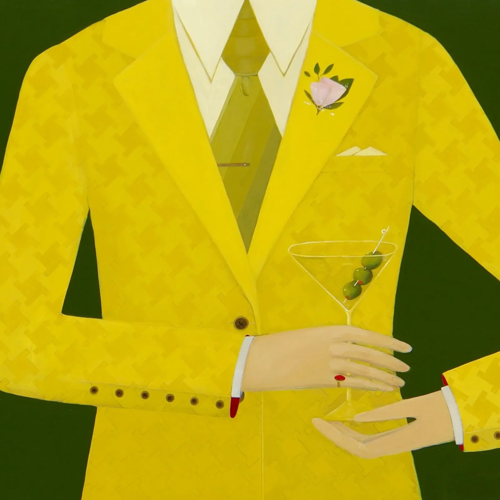 Tre olive - Angela Burson tela con Cornice a cassetta da Seilerprints