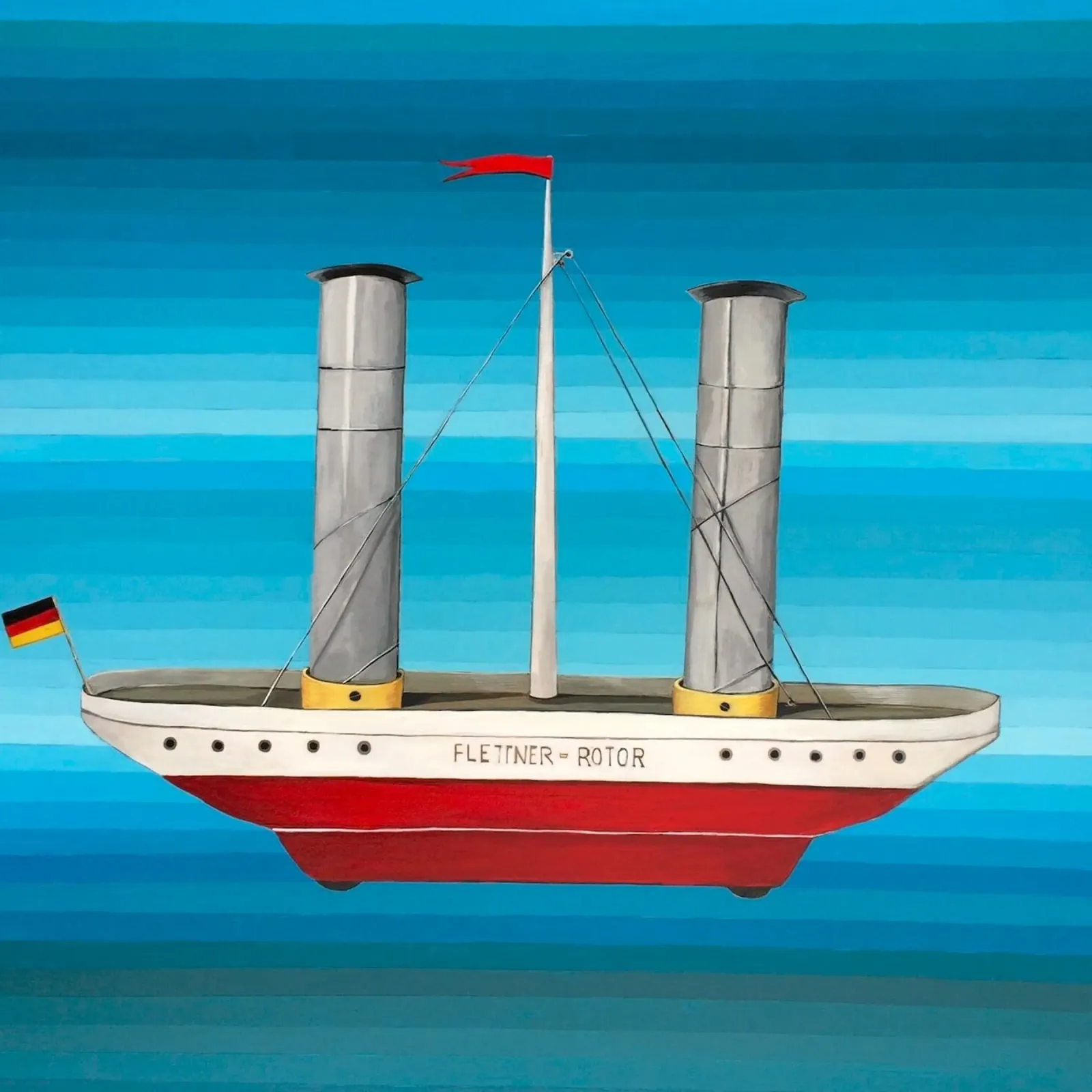 Rotore Flettner - Angela Burson tela con Cornice a cassetta da Seilerprints