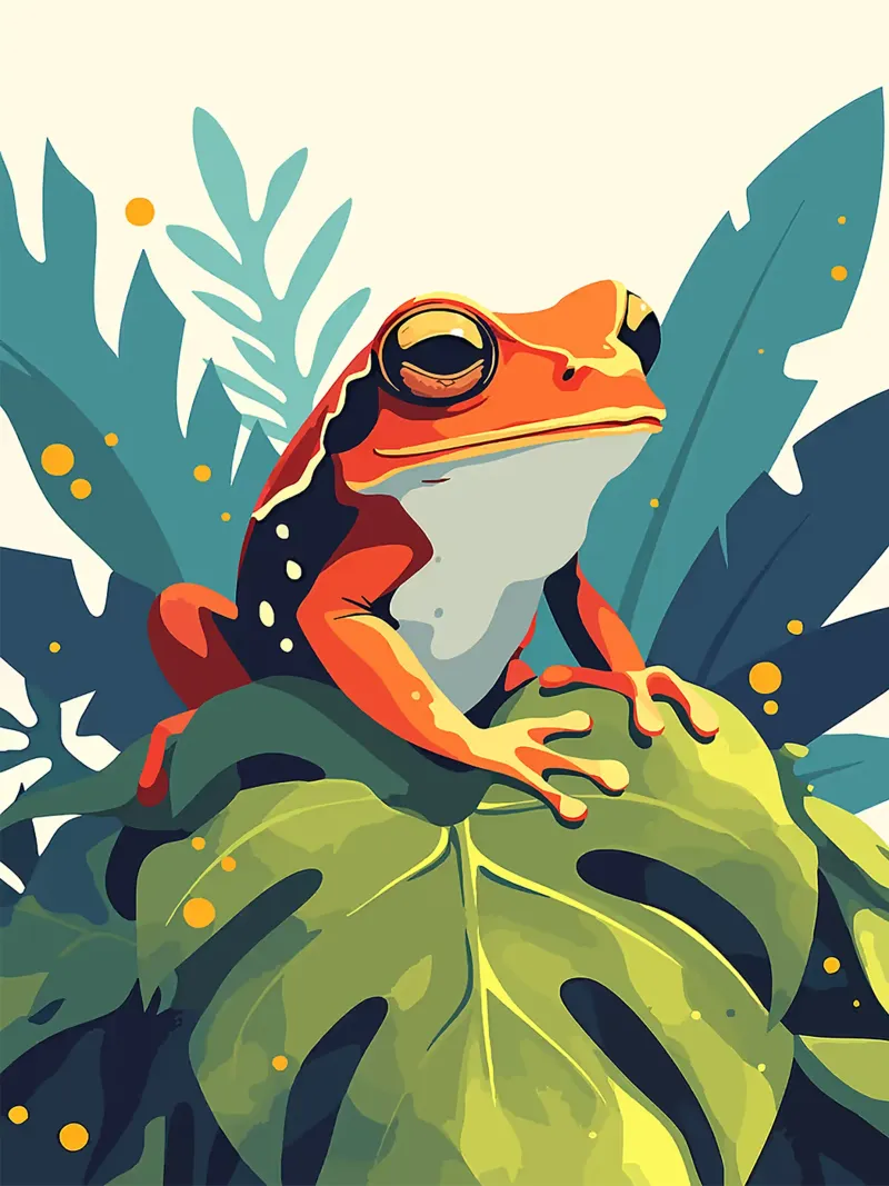 rana lascia anfibio foresta pluviale tropicale poster da Frank J Weissmuller