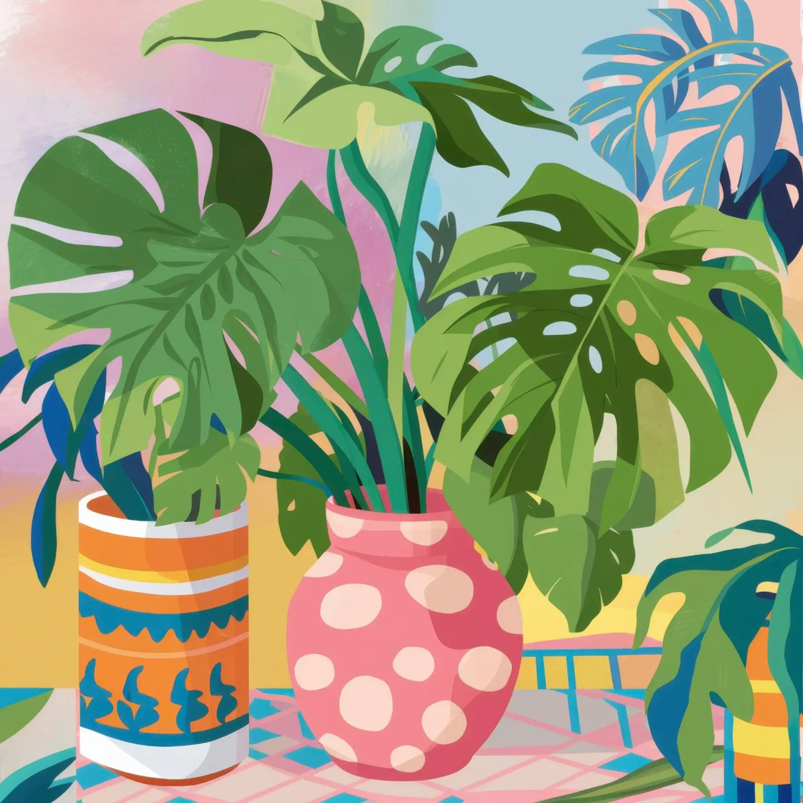 Un paradiso di piante vivaci poster con telaio in plastica da Lyra Glaze