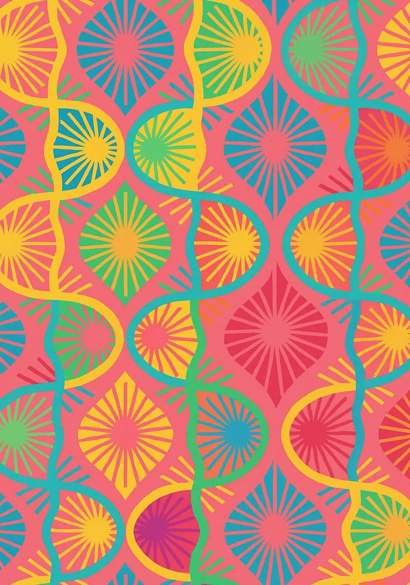 disegno astratto di una stella a linee poster da klicins