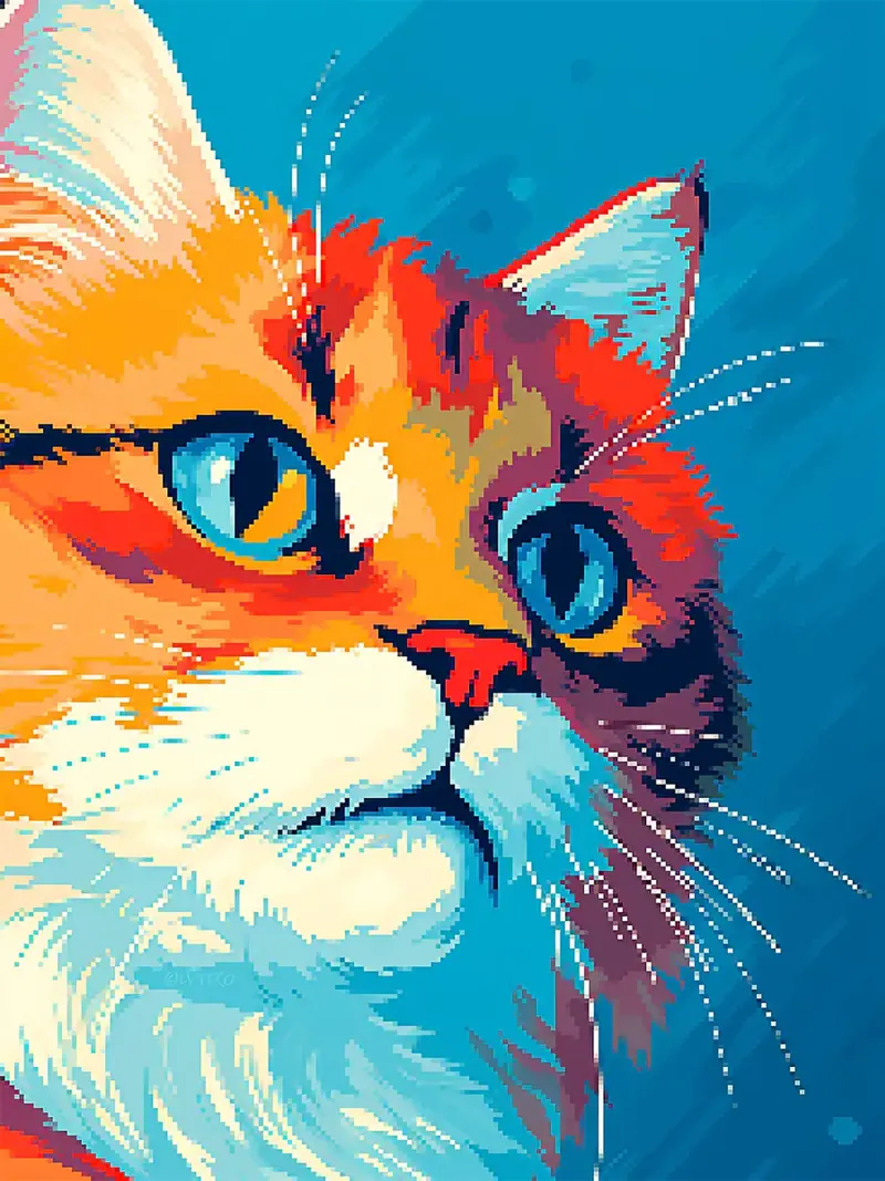 baffi di gatto orecchie feline pelliccia poster con telaio in alluminio da Elly Neubauer