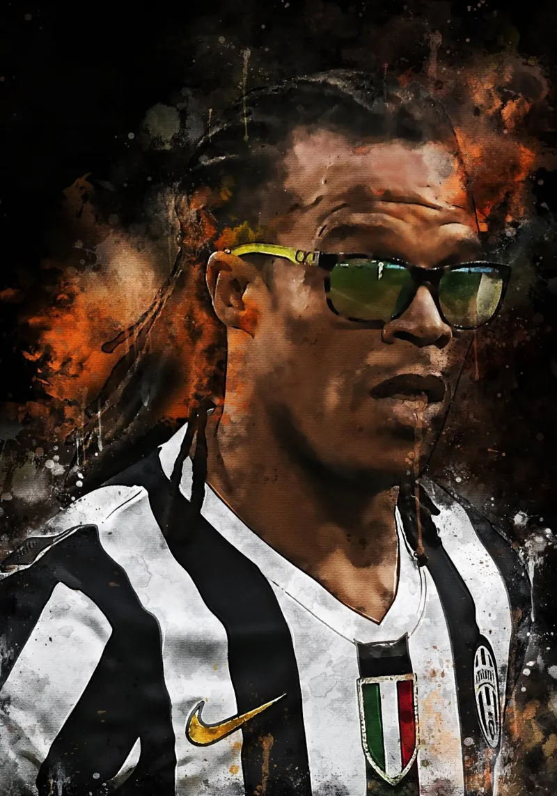 Edgar Davids poster con telaio in alluminio da MasterInkArt