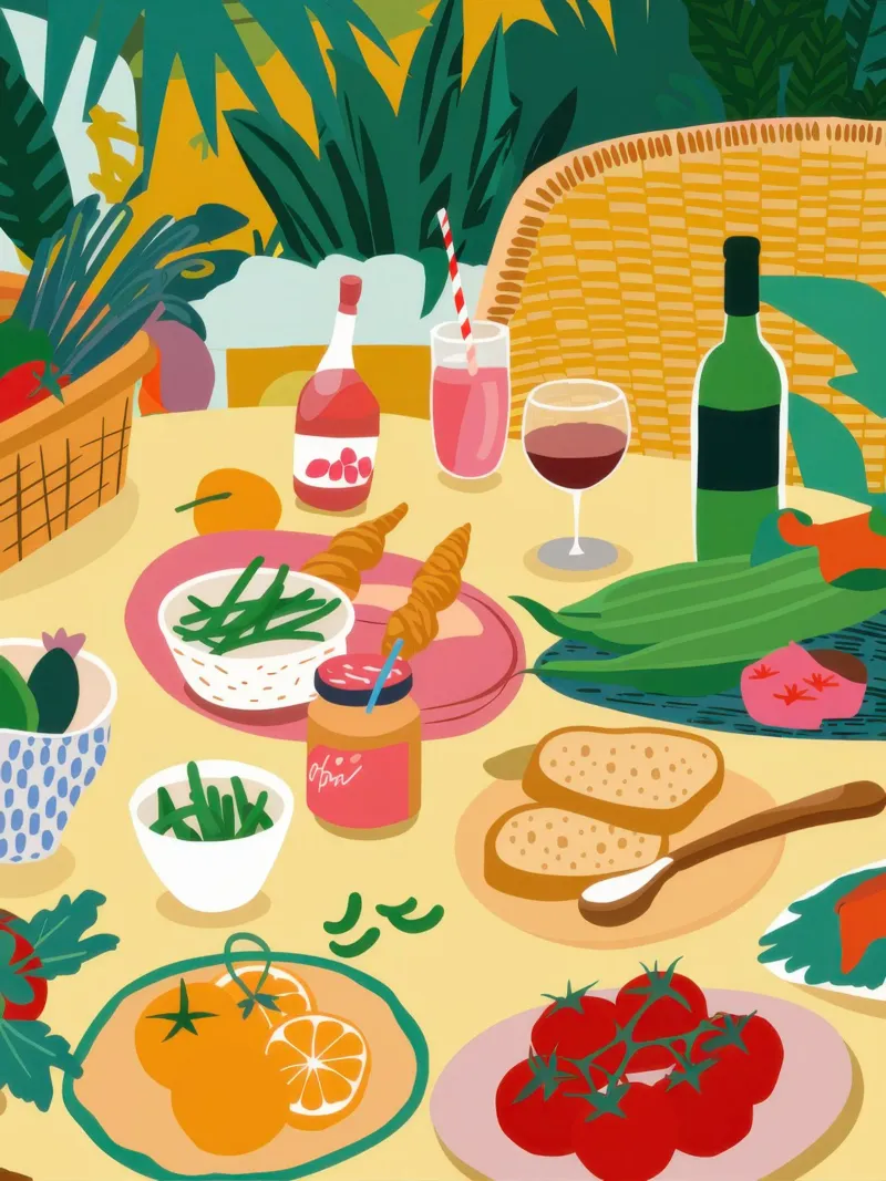 Un ricco picnic poster da Snow Mist