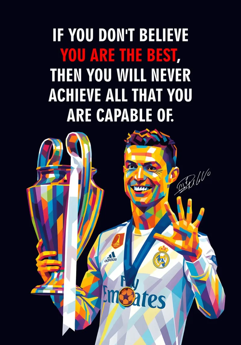 Cristiano Ronaldo quotes poster da HopeStudio
