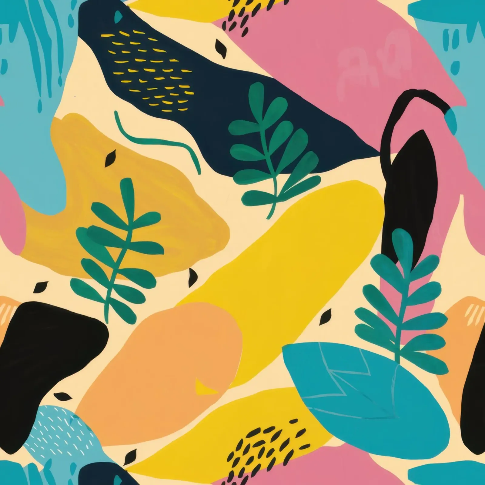 Foglia di banana astratta poster con telaio in alluminio da Lyra Glaze