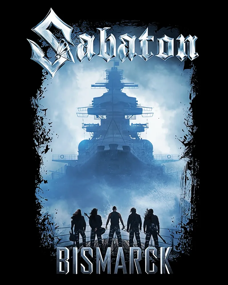 Sabaton Bismarck 'Bound By Iron And Blood' (Legati dal ferro e dal sangue) poster con telaio in plastica da andrea boceli