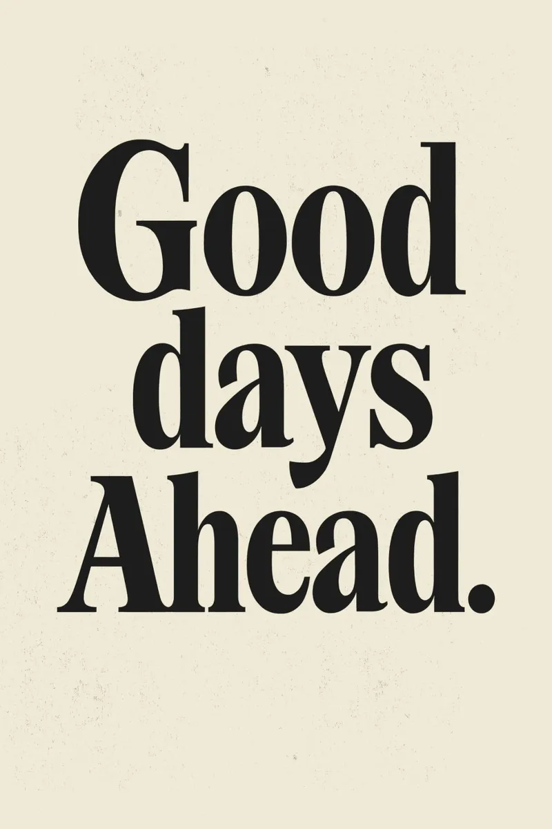 Good Days Ahead poster con telaio in alluminio da treechild