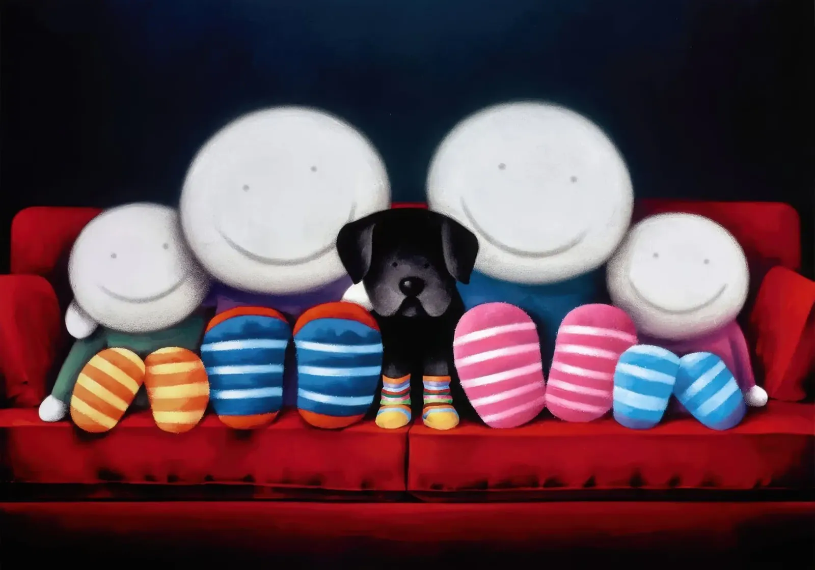 Doug Hyde Tempo di famiglia poster con telaio in alluminio da Hyde Hi