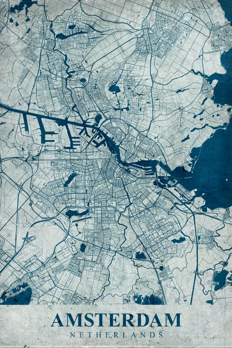 Amsterdam Art Print - Un design urbain pour ta maison poster de CityMapPoster