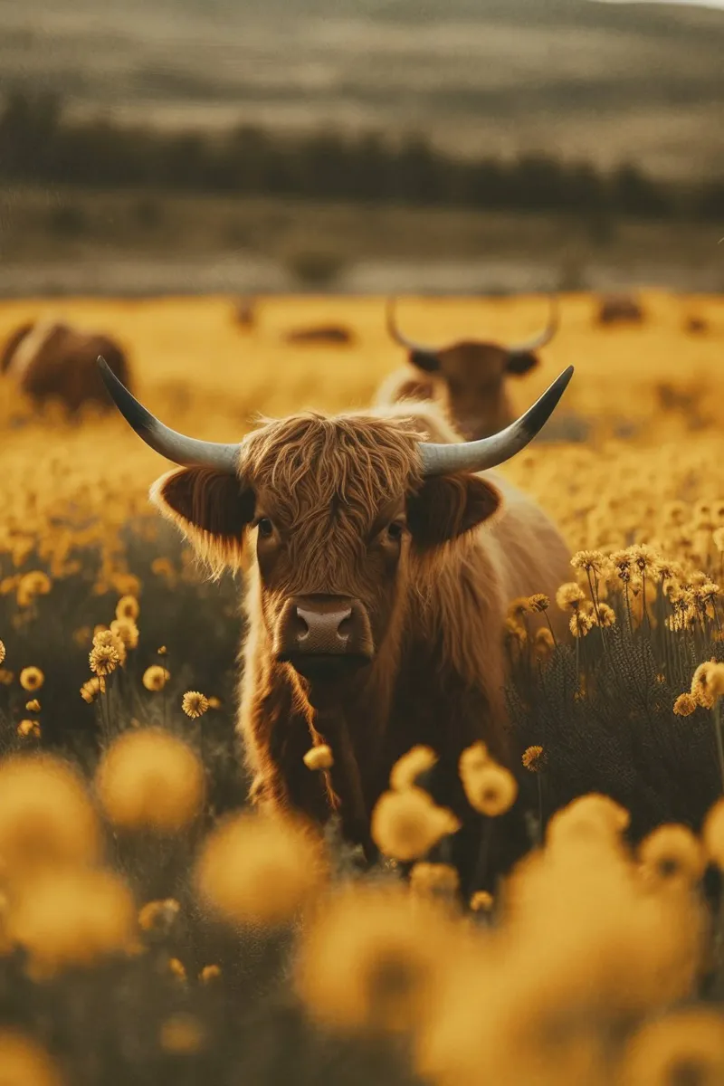 Highland Cow No 2 pellicola backlit da treechild