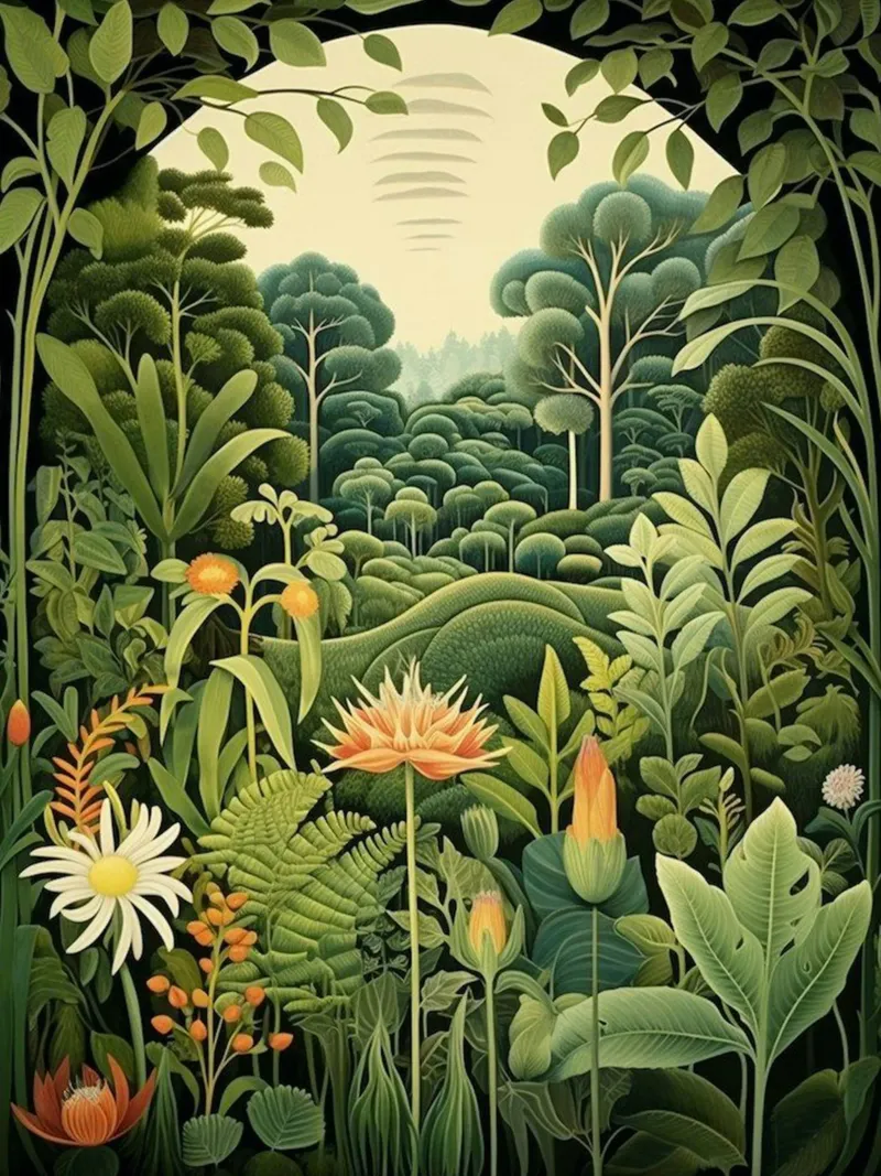 Henri Rousseau - Foresta poster da Günstiger Laden