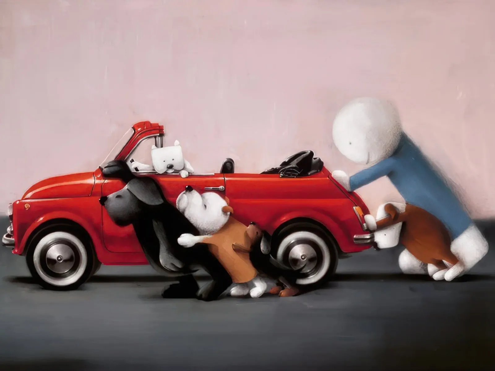 teamarbeit doug hyde Leinwand mit Schattenfugenrahmen von Hyde Hi